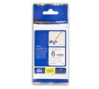 Cinta Brother TZE-FX211 Negro sobre blanco 6 mm x 8 m