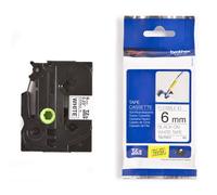 Brother TZe-FX211 Flexi ID Cinta negro sobre blanco 6mm (original)