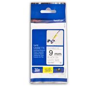 Brother TZe-FX221 cinta flexible 9mm texto negro sobre blanco (8M)