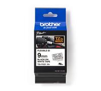 Brother TZE-FX221 - Cinta flexible, color negro y blanco