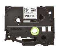 Brother Cinta laminada TZe-FX261 (Lam, Flex.) Negro en Blanco 36mm x 8m - apropiado para D800W, P900W, P950NW, PT-3600, PT-550, PT-9200DX, PT-9200PC, PT-9400, PT-9500PC, PT-9600, PT-9700PC, PT-