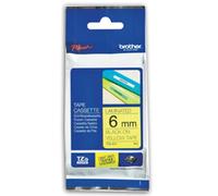 Brother TZe-FX611 cinta flexible 6mm texto negro sobre amarillo (8M)