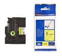 Brother TZe-FX611 Flexi ID Cinta negro sobre amarillo 6mm (original)