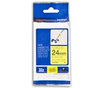 Brother TZe-FX651 cinta flexible 24mm texto negro sobre amarillo (8M)
