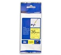 Brother TZe-FX661 cinta flexible 36mm texto negro sobre amarillo (8M)
