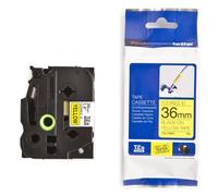 Brother TZe-FX661 Flexi ID Cinta negro sobre amarillo 36mm (original)