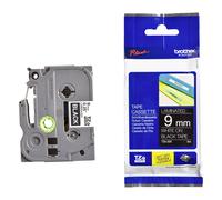 Brother TZe-M921 Cinta negra sobre plata mate de 9 mm (original)