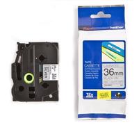 Brother TZe-M961 cinta metalizada 36mm texto negro sobre plateado mate (8M)