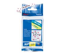 Brother TZe-MPPH31 Cinta negro sobre blanco con corazones rojos de 12 mm (original)