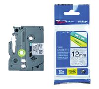 Brother TZe-MPSL31 cinta negra sobre patrón de encaje plateado 12 mm (original)