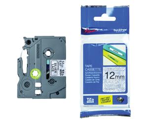 Brother TZe-MPSL31 cinta negra sobre patrón de encaje plateado 12 mm (original)