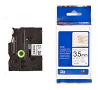 Brother TZe-N201 Cinta no laminada negro sobre blanco 3,5mm (original)