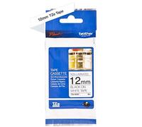 Brother TZe-N231 Labelling Tape Cassette, Black on White, 12mm (W) x 8M (L), Non