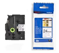 Brother TZe-N251 - 24 mm cinta no laminada negro sobre blanco (8 m)