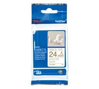 Brother TZe-R254 cinta dorada sobre blanco 24 mm (original)