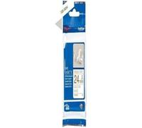Brother TZe-R254 Labelling Tape Cassette, Gold on White, 24mm (W) x 4M (L), Ribb