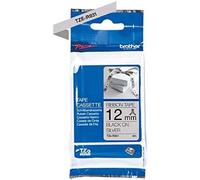Brother TZe-R931 Labelling Tape Cassette, Black on Silver, 12mm (W) x 4M (L), Ri