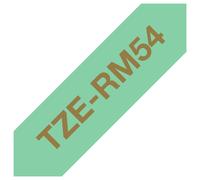 Brother TZe-RM54 Labelling Tape Cassette, Gold on Mint Green, 24mm (W) x 4M (L),