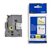 Brother TZe-S121 cinta súper adhesiva 9mm texto negro sobre transparente (8M)