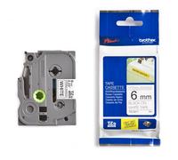 Brother TZe-S211 Cinta súper adhesiva negro sobre blanco 6mm (original)