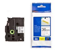 Brother TZe-S261 Cinta súper adhesiva negro sobre blanco 36mm (original)