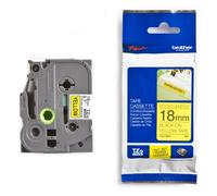 Brother TZe-S641 Cinta súper adhesiva negro sobre amarillo 18mm (original)