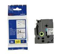 Brother TZe-SE5 Cinta de seguridad negra sobre blanca 24 mm