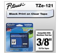 Brother TZe121 - Tze de 121 Laminated Tape 9 mm 8 m - Black on Clear