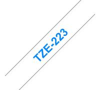 Brother Tze223 - Azul Sobre Blanco - Rollo (0,9 Cm X 8 M) 1 Bobina(S) Tipo Laminado - Para P-Touch Pt-1880, D200, D450, D800, H105, H110, P300, P900, P950, P-Touch Cube Plus Pt-P710