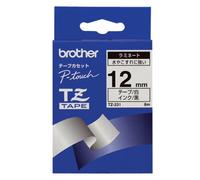 Brother TZe231. Cinta laminada. Texto negro sobre fondo blanco. Ancho: 12 mm. Longitud: 8 m