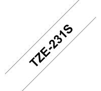 Brother tze231s2 cinta para impresora de etiquetas negro sobre blanco