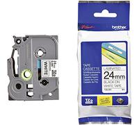 Brother TZe251 - Cinta laminada, Texto negro sobre fondo blanco, Ancho: 24 mm, Longitud: 8 m, Para rotuladoras Ptouch (PT)