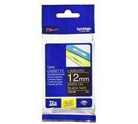 Brother, TZe335, Cinta laminada, Texto Blanco sobre Fondo Negro, Ancho: 12 mm, Longitud: 8 m, para rotuladoras Ptouch