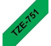 Brother tze751 cinta laminada generica de etiquetas - texto negro sobre fondo verde - ancho 24mm x 8 metros