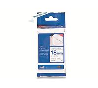 Brother tzefa4 Cinta Textil Original de Etiquetas - Texto Azul sobre Fondo Blanco - Ancho 18mm x 3 Metros