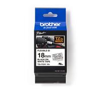Brother TZEFX241 - Cinta flexible, color negro y blanco