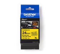 Brother TZEFX651 - Cinta Flexible, Color Negro y Amarillo Ancho: 24 mm