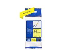 Brother TZEFX661 - Cinta flexible, color negro y amarillo