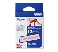 Brother TZERE34 adecuado para PTOUCH 12mm oro-rosa Cinta 4m no pegajoso