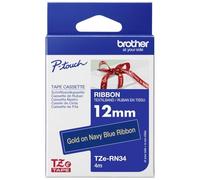 Brother TZERN34 Cinta para PTOUCH 12mm oro-azul 4m no pegajoso
