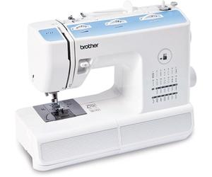 Brother XT27VP2 - Máquina de coser mecánica (25,80 x 37,50 x 48 cm), color blanco y azul