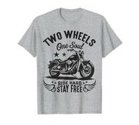 Brotherhood - Motocicleta Biker Two Wheels One Soul Camiseta