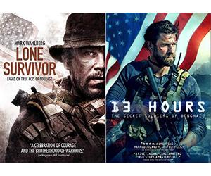 Brotherhood Of Warriors: 13 Hours & Lone Survivor Double Feature 2-DVD Movie War Bundle