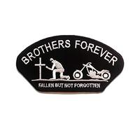 Brothers Forever Biker - Parches Termoadhesivos Bordados Aplique Para Ropa, Tamaño: 12,9 x 7 cm