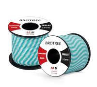 Brotree 2mm Paracord 3 Hebras 30M 100% Nylon Cuerda de Paracaídas para Al Aire Libre, Artesanía, Bricolaje - 90kg Carga de Rotura (Cielo)