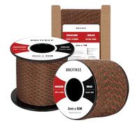 Brotree 2mm Paracord 3 Hebras 50M 100% Nylon Cuerda de Paracaídas para Al Aire Libre, Artesanía, Bricolaje - 90kg Carga de Rotura (Apocalipsis)