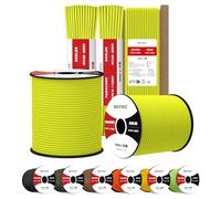 Brotree 4mm Paracord 550 7 Hebras Cuerda de Nylon 10M Tipo III Cuerda de Paracaídas para Supervivencia, Al Aire Libre, Bricolaje - 250kg Carga de Rotura (Amarillo Neón)