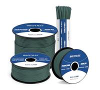 Brotree 550 Paracord 4mm 15m Cuerda Paracaidas 100% Poliéster Tipo III 7 Hebras para Al Aire Libre, Exterior, Supervivencia - Verde Oscuro