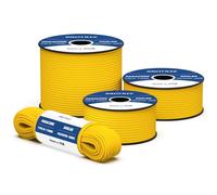 Brotree 550 Paracord 4mm 15m Cuerda Paracaidas 100% Poliéster Tipo III 7 Hebras para Al Aire Libre, Exterior, Supervivencia - Amarillo Dorado