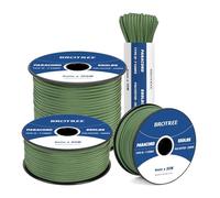 Brotree 550 Paracord 4mm 30m Cuerda Paracaidas 100% Poliéster Tipo III 7 Hebras para Al Aire Libre, Exterior, Supervivencia - Verde Bosque